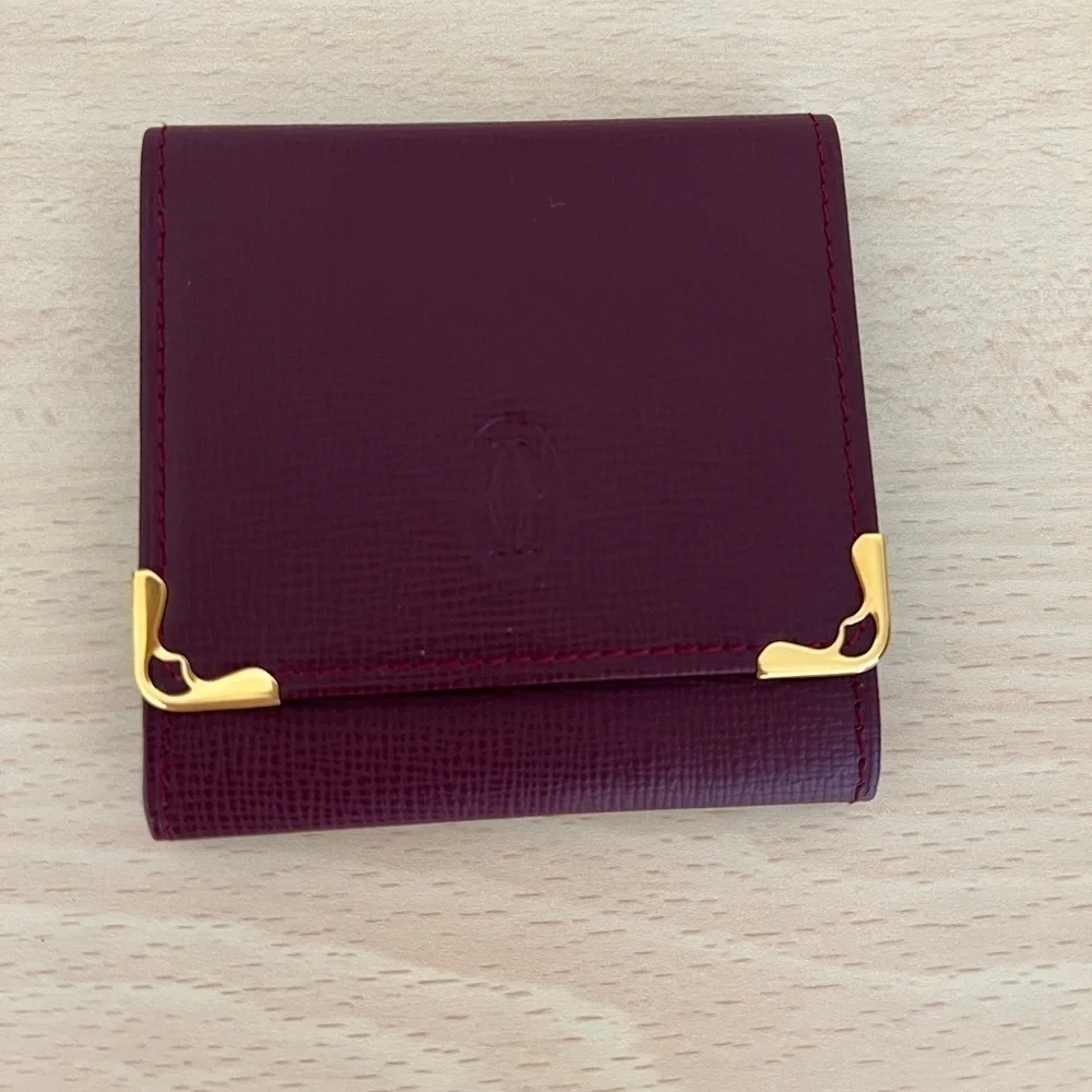 Cartier Coin Case Wallet Bordeaux BNWOT Vintage